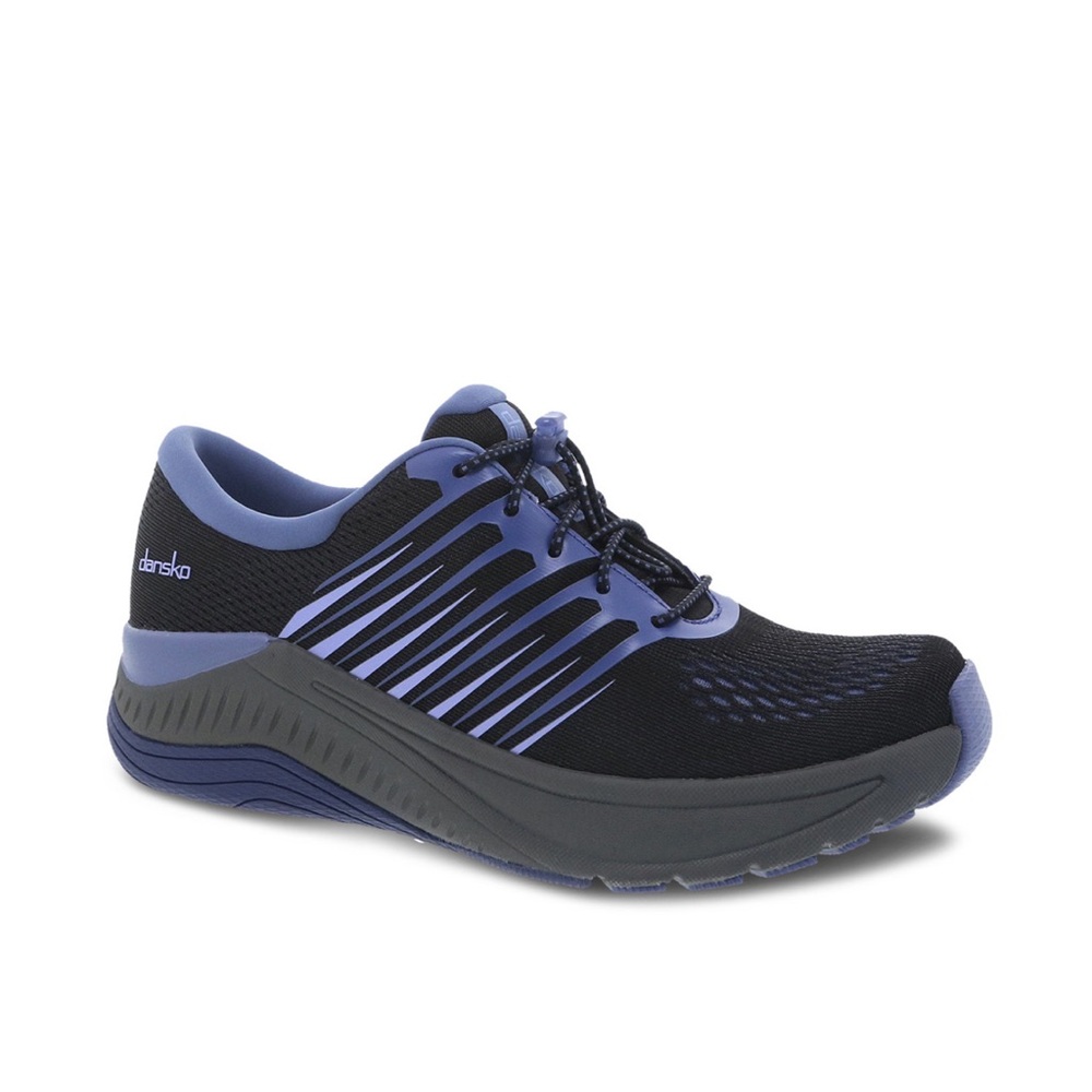 Women's DANSKO Penne Mesh Sneakers Black with Blue Euro Size 39 US size 8.5- 9